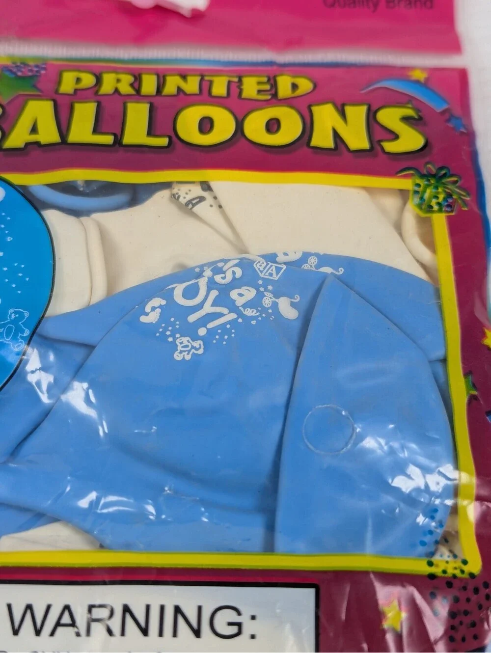 12 inch - Blue/Wh Latex Balloons - Its a Boy! - Party Helium Balloons - 100 Pack